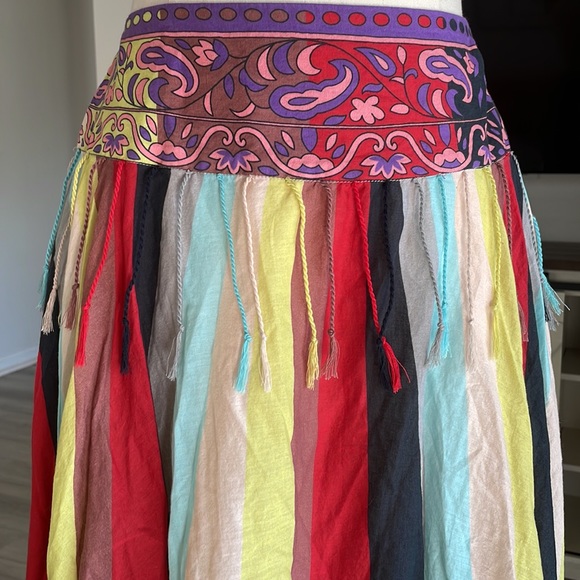 J. Peterman Bohemian Boho MIDI Skirt Size 6 - Picture 3 of 8